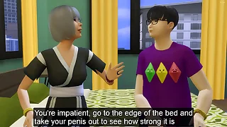 Asian step Mom Helping Sick Fat Son Relative to Have a go Sex For The Artful Time In His Vault In This Way Relative to Make Him Happier